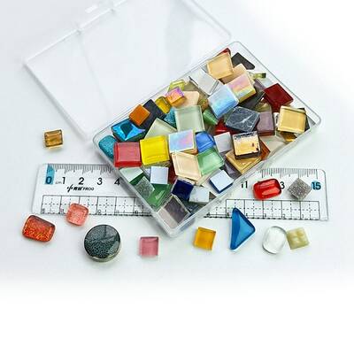 Mixed Shapes Glass Cabochons
