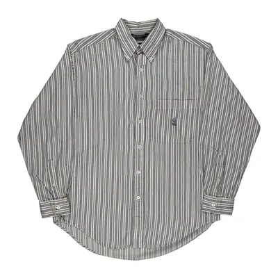 Nautica Striped Shirt - Medium White Cotton | Size: medium