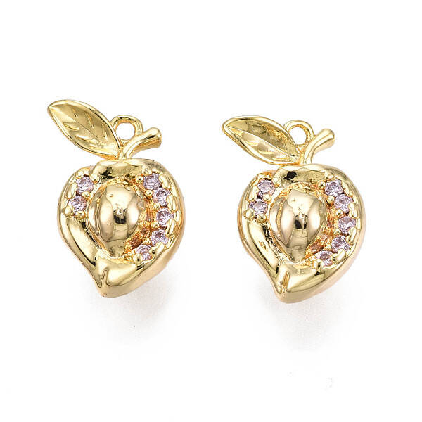 Brass Micro Pave Cubic Zirconia Pendants