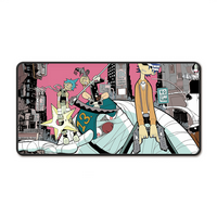 Reaper Manga Extra Large Gaming Mousepad - Maka, Black Star, Death the Kid - Anime Anti-Slip Rubber Base Nostalgic extended m...