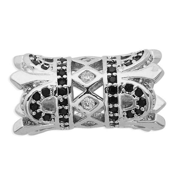 Brass Micro Pave Cubic Zirconia European Beads