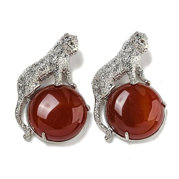 Natural Carnelian(Dyed & Heated) Half Round Pendants