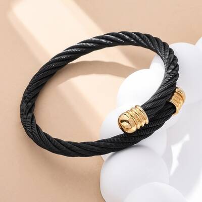 304 Stainless Steel Torque Bangles for Women Men
