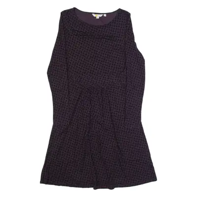 BODEN Womens Fit & Flare Dress Purple Floral Long Sleeve Knee Length UK 8