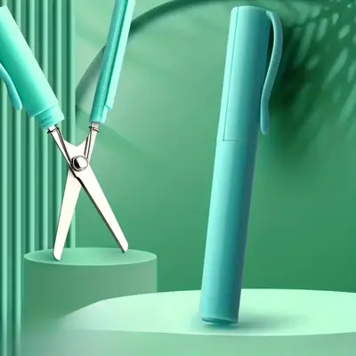 Portable Mini Scissors, Stainless Steel Scissors, 1 Count Multifunctional Scissors for Office, Home, School, Travel, Outdoor,...