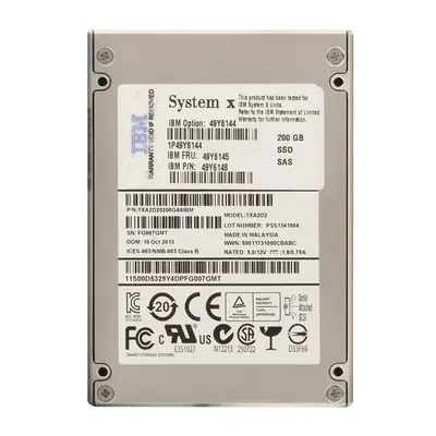 49Y6145 IBM 200GB Multi-Level Cell SAS 6Gb/s 2.5-Inch Solid State Drive