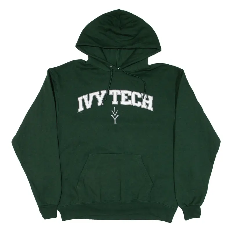 CHAMPION Ivy Tech Mens Green Hoodie USA L