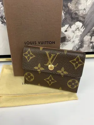 Pre-owned Louis Vuitton cAnvas Small Leather Goods Two sided card holder wallet