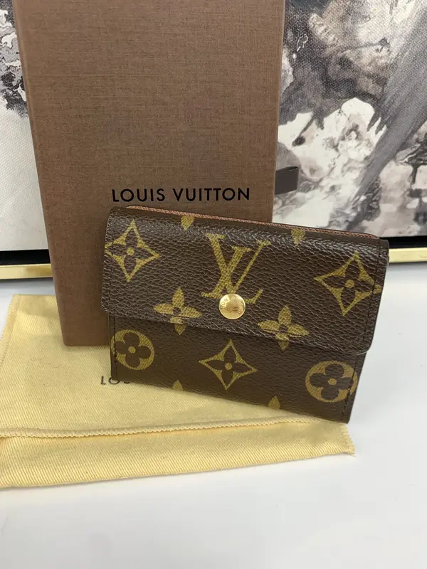 Pre-owned Louis Vuitton cAnvas Small Leather Goods Two sided card holder wallet