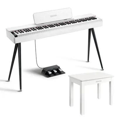 Donner OURA™ S100 Home Digital Piano - White / Piano+Bench