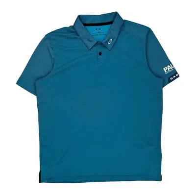 Oakley Polo Shirt - Large Blue Polyester Blend