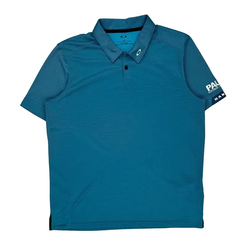 Oakley Polo Shirt - Large Blue Polyester Blend