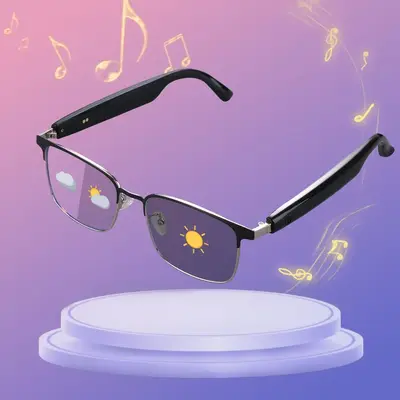Smart Bluetooth-Comaptible Glasses, Outdoor Sports Listening To Music Glasses, 1 Count High Sound Quality Glasses, Driving Na...