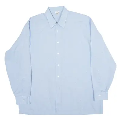 Mens Shirt Blue Long Sleeve XL