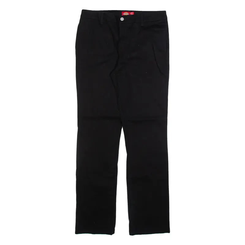 DICKIES Womens Trousers Black Regular Straight W30 L32