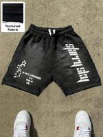 Men's Star & Letter Print Drawstring Waist Shorts, Casual Breathable Shorts for Summer, Men's Bottoms for Daily Wear, Clothin...