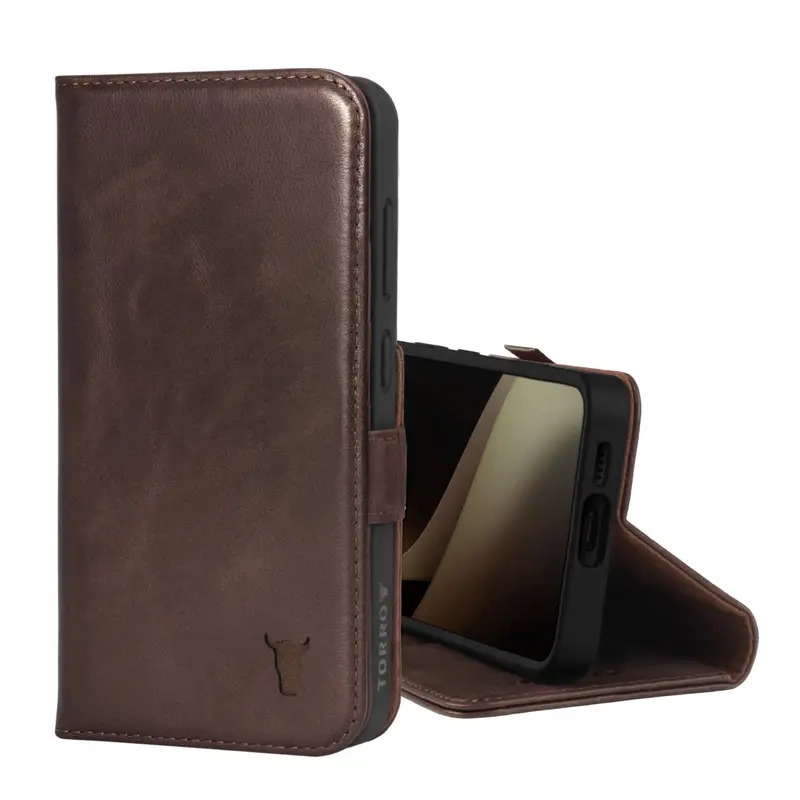 Samsung Galaxy S24 Leather Case (with Stand Function) - Dark Brown