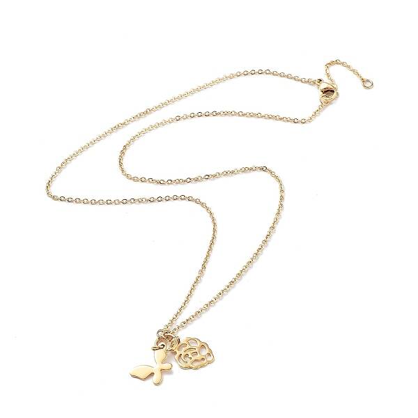 Ion Plating(IP) Grape Pendant Necklaces