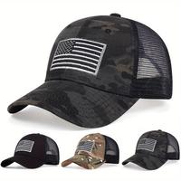 Unisex Camouflage Baseball Mesh Cap Outdoor Sport Adjustable Sunscreen Leisure Hat Spring Autumn Travel Tourism Beach Vacatio...