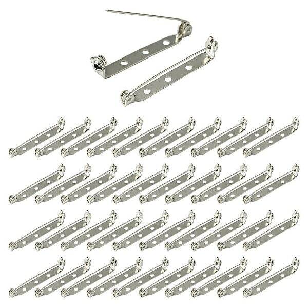 120Pcs Iron Brooch Findings