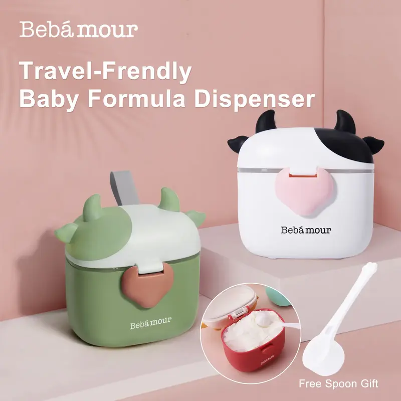 Bebamour Travel-Friendly Formula Dispenser, Formula Container to Go, Milk powder box, Nilk powder Container, Formula Holder f...