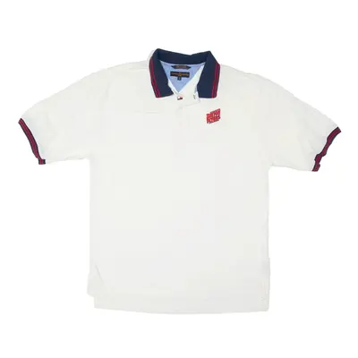 TOMMY HILFIGER Dayton Flyers Polo Shirt White Short Sleeve Mens 2XL