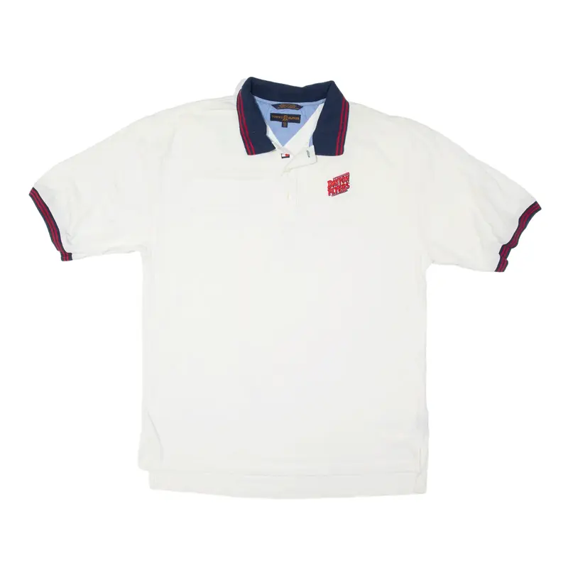 TOMMY HILFIGER Dayton Flyers Polo Shirt White Short Sleeve Mens 2XL