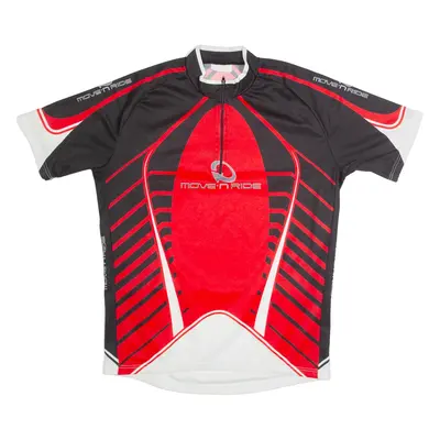 MOVE N RIDE Cycling Mens Jersey Red 1/4 Zip XL