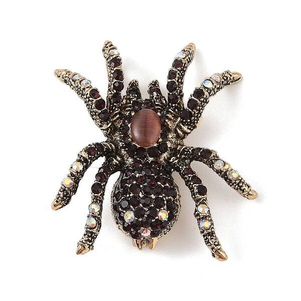 Holloween Spider Alloy Rhinestone Brooches