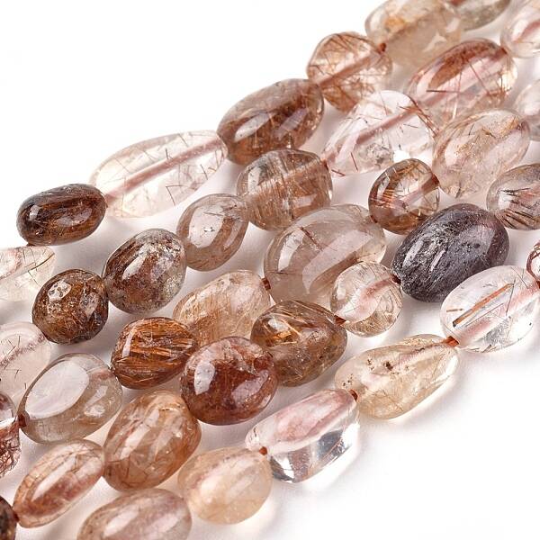 Natural Rutilated Quartz Beads Strands