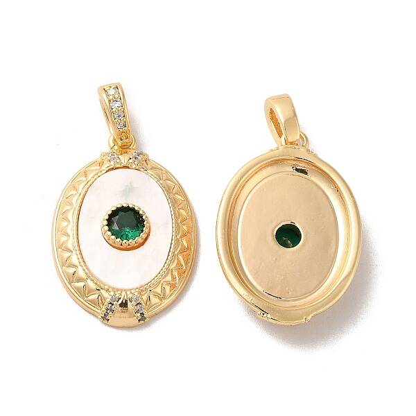 Brass Pave Cubic Zirconia Pendants