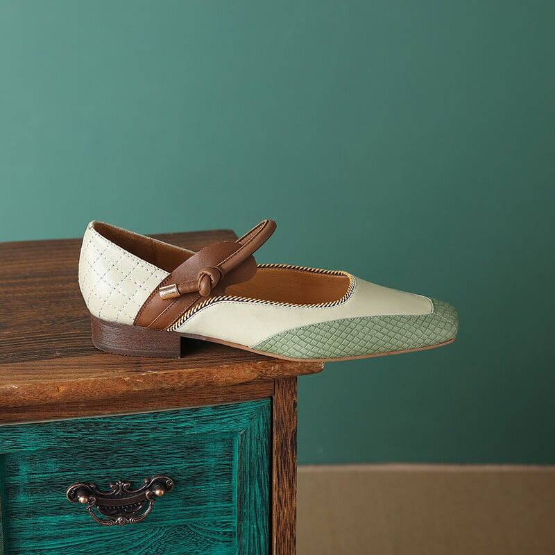 CHIKO Alaia Square Toe, Square Toe Block Heels Mary Jane Shoes