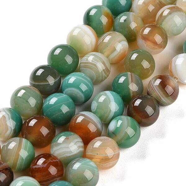 Natural Striped Agate/Banded Agate Beads Strands