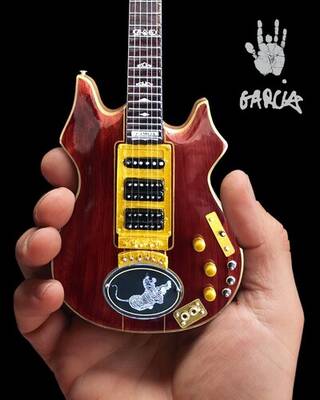 Jerry Garcia Tiger Tribute 10 Inch Miniature Guitar Officially Licensed