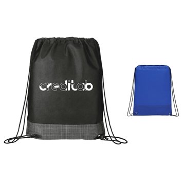 150 Custom Crossweave Heat Sealed Drawstring Bag - Metallic ...