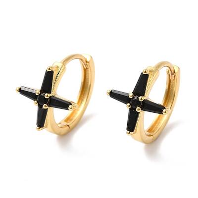 Cross Cubic Zirconia Cuff Earrings