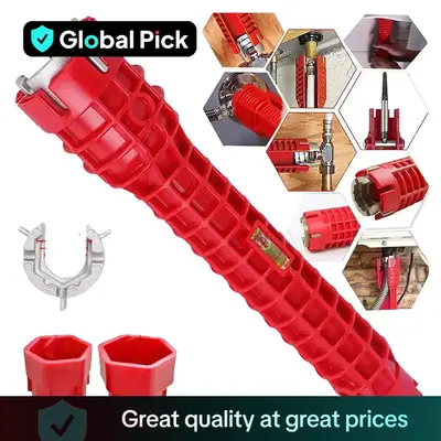 8 In 1 Faucet & Sink Installer Wrench, Sink Faucet Installer Tool, Multifunctional Wrench Set, Pipe Wrench Set, Basin Wrench ...