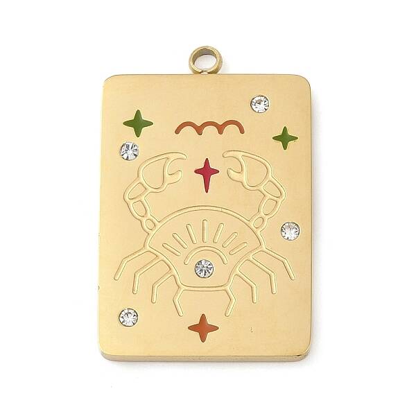 304 Stainless Steel Rhinestones Pendants