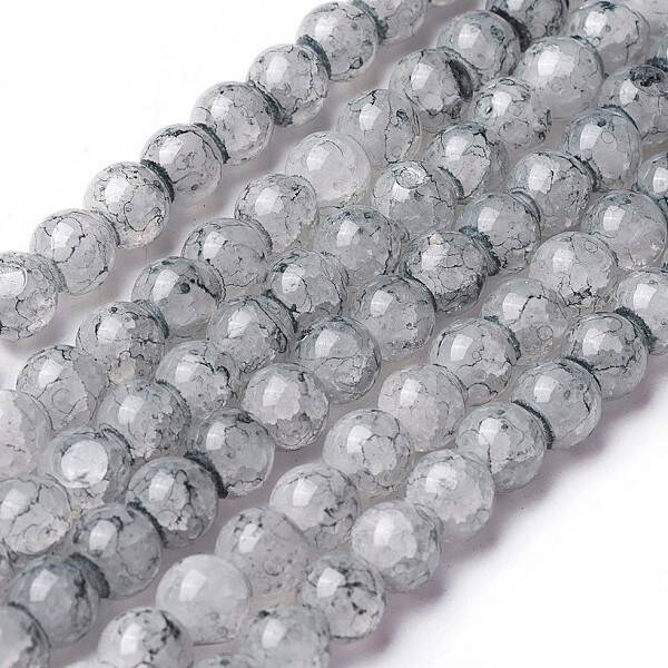Spray Painted Glass Beads Strands