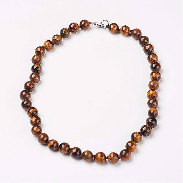 Natural Tiger Eye Beads Necklaces