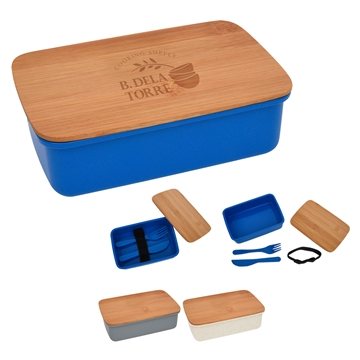 50 Custom Harvest Lunch Set With Bamboo Lid - Microwave Safe & BPA ...