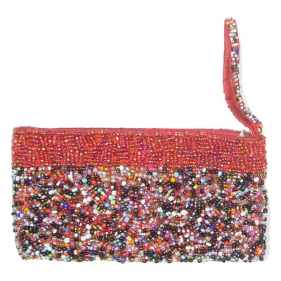 Beaded Womens Clutch Bag Red