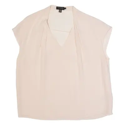 TED BAKER Womens Top Pink V-Neck Sleeveless Silk L