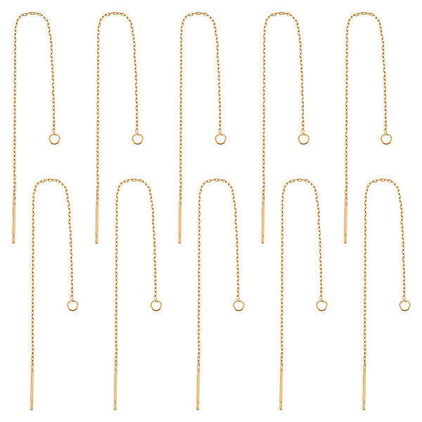 10 Pairs 304 Stainless Steel Stud Earring Finding