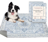 Lovewag Washable Dog Pads, Silvered Blue Pack of 2, Eco-Friendly and Leak-Proof Design, 16\