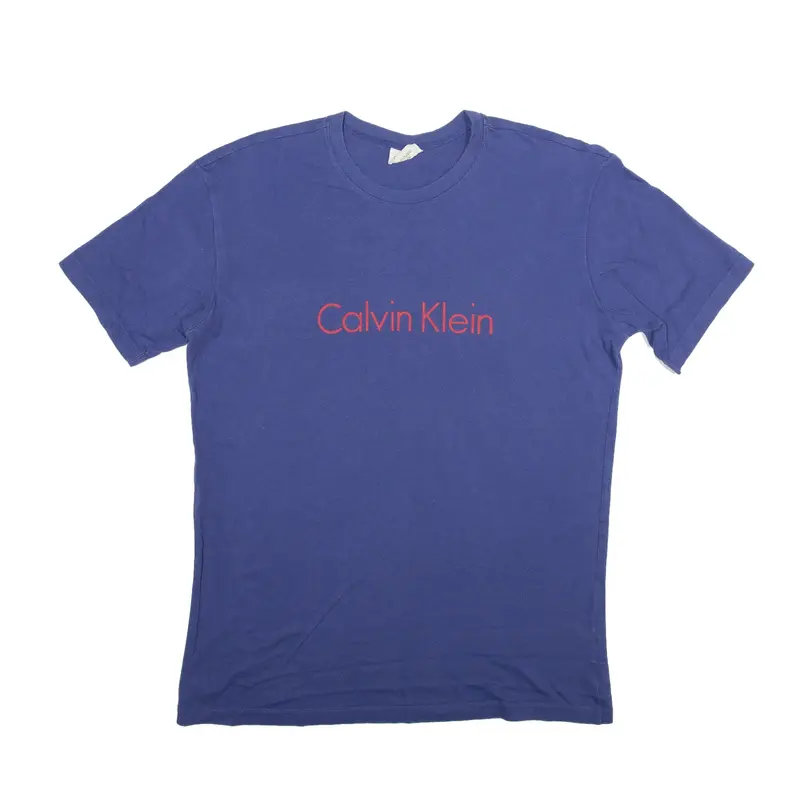 CALVIN KLEIN T-Shirt Blue Short Sleeve Mens L
