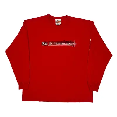 Dale Jr Winners Circle Nascar Long Sleeve T-Shirt - XL Red Cotton