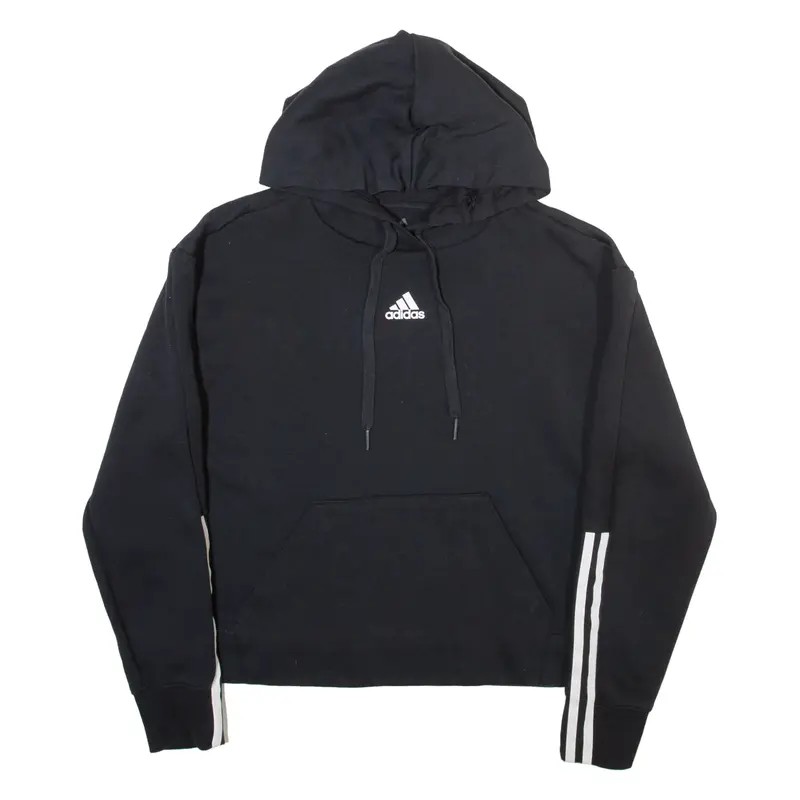 ADIDAS Cropped Womens Black Hoodie S