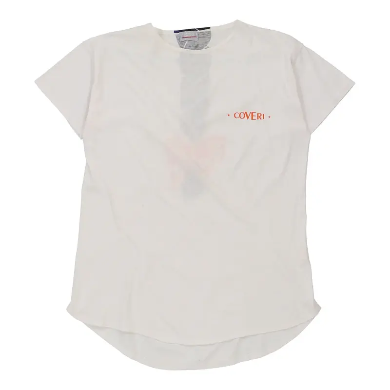 Enrico Coveri Graphic T-Shirt - XL White Cotton | Size: x-large