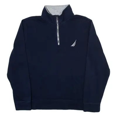 NAUTICA Mens Sweatshirt Blue 1/4 Zip L